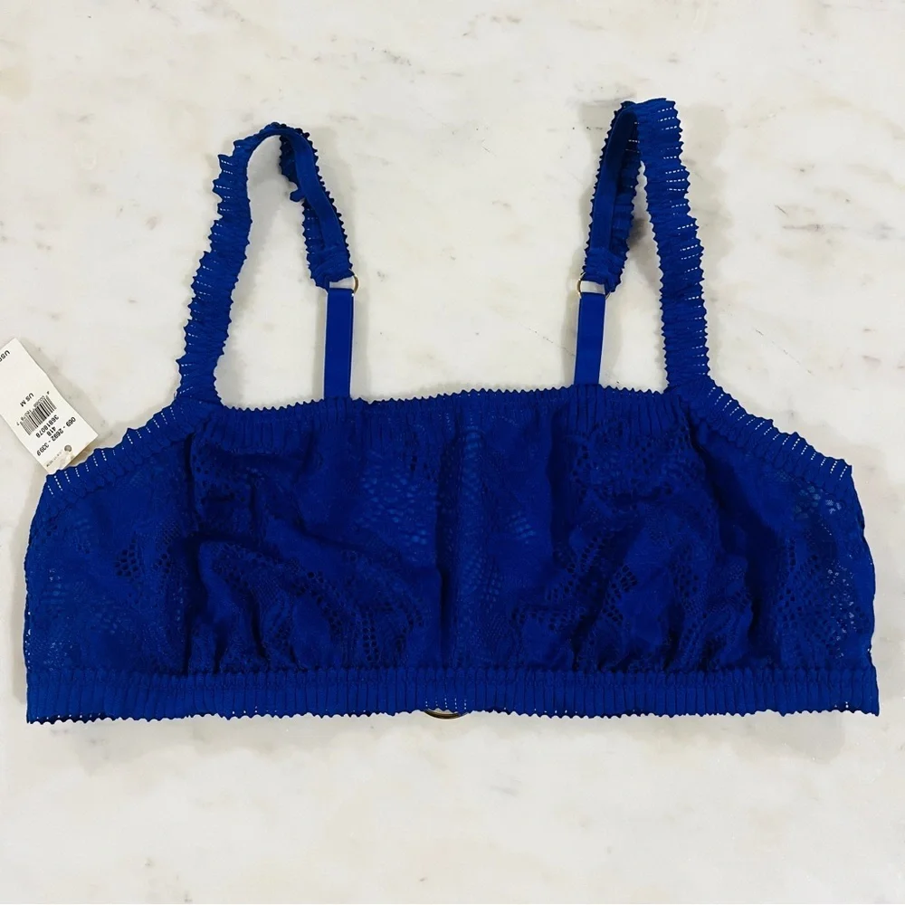 2/$30 Aerie Royal Blue Lace Bandeau Bralette Medium NWT
